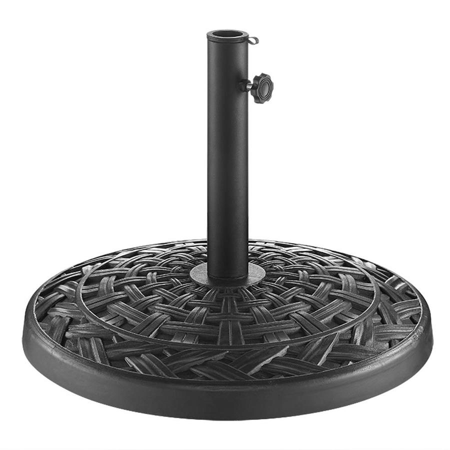 Sunnydaze Decor Outdoor Resin Patio Garden Umbrella Holder Base 18 In Diameter Traditional Pebble Texture With Gray Finish 1 5 To 2 In Pole Diameter In The Patio Umbrella Bases Department At Lowes Com