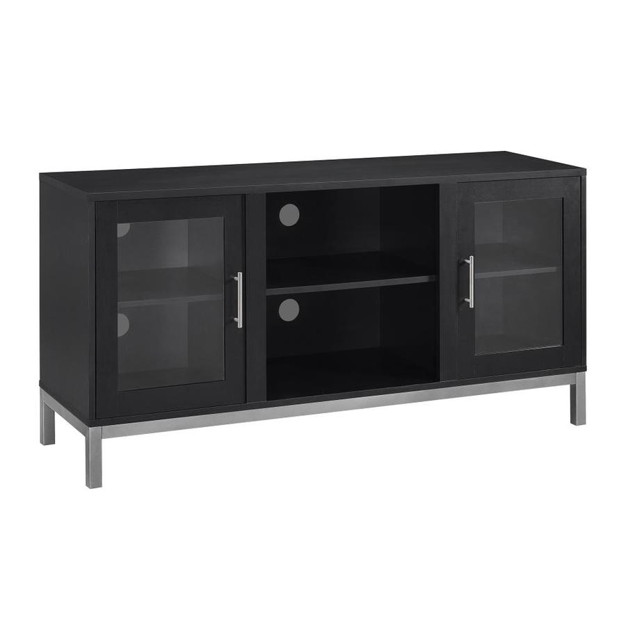 Walker Edison 52 In Modern Tv Stand Black At Com