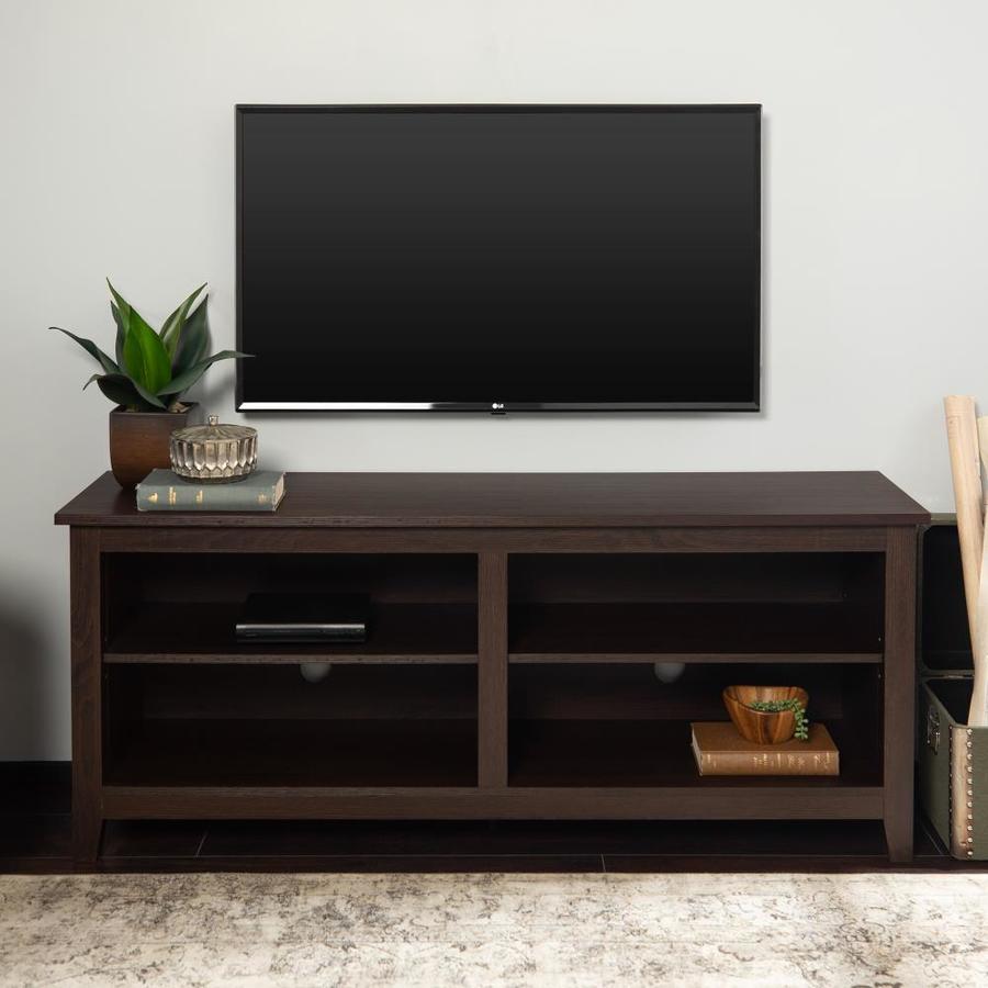 Walker Edison Espresso TV Stand (Accommodates TVs up to 60-in) in the ...