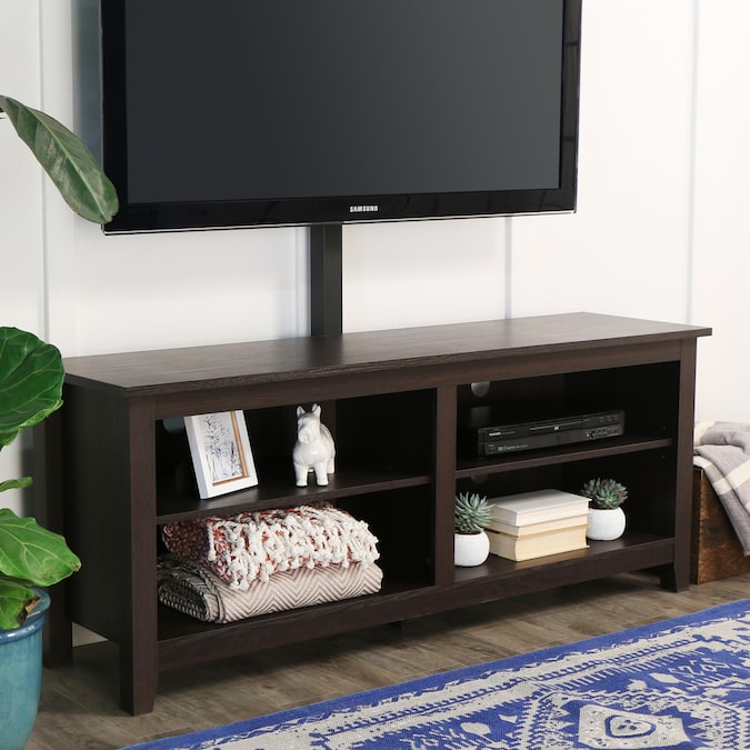 Walker Edison 58-in Rustic Wood TV Stand with Mount ...