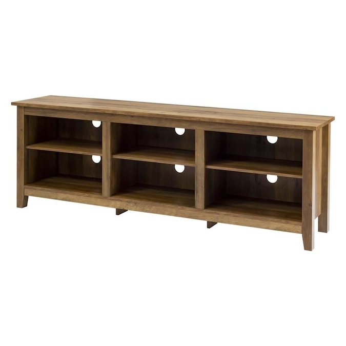 Walker Edison Rustic Oak TV Stand in the TV Stands department at Lowes.com