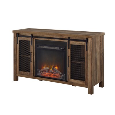 Walker Edison 48 In Rustic Farmhouse Fireplace Tv Stand Rustic
