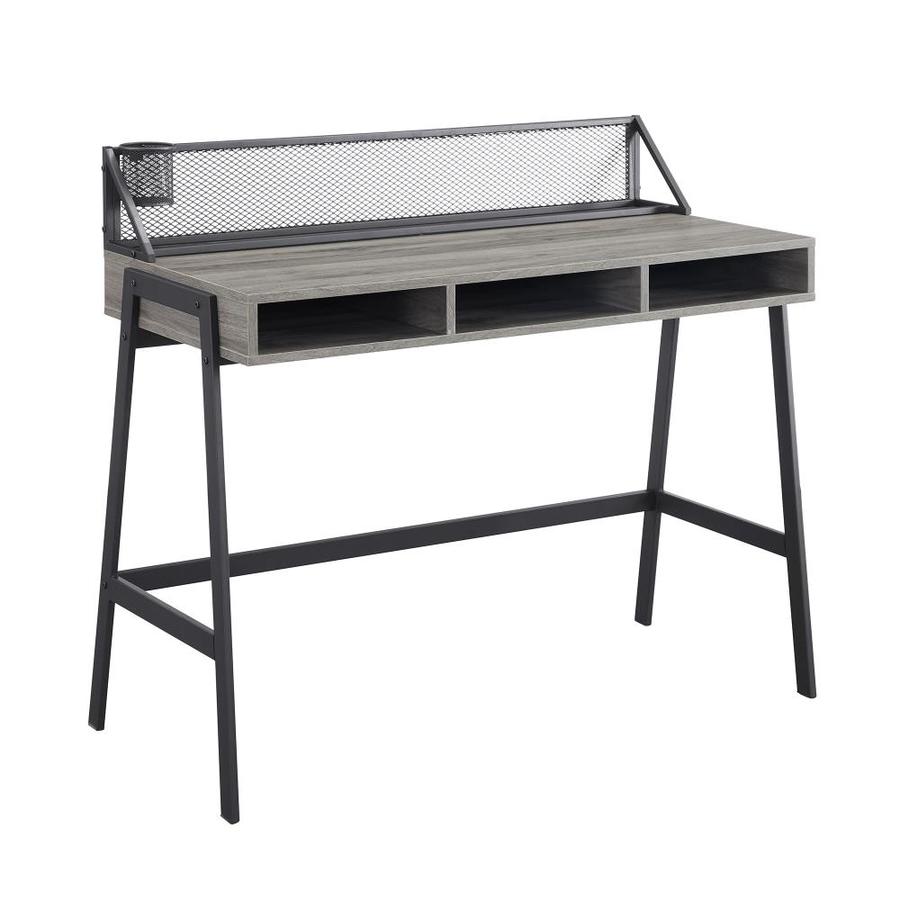 Walker Edison Transitional Slate Grey Writing Desk At Lowes Com