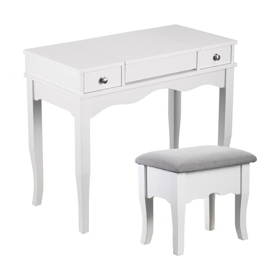 Boston Loft Furnishings Naya Ivory Makeup Vanity