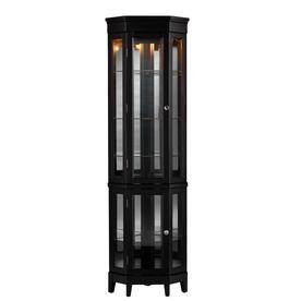 Curio Cabinet Furniture At Lowes Boston Loft Furnishings Nakasi Black Pine Curio Cabinet