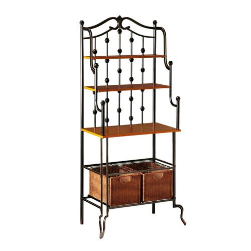 Boston Loft Furnishings Saint Pierre Black Metal Bakers Rack At