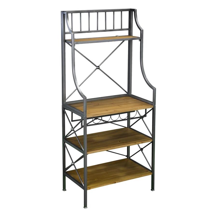 Boston Loft Furnishings Dark Distressed Pine Bakers Rack At Lowes Com