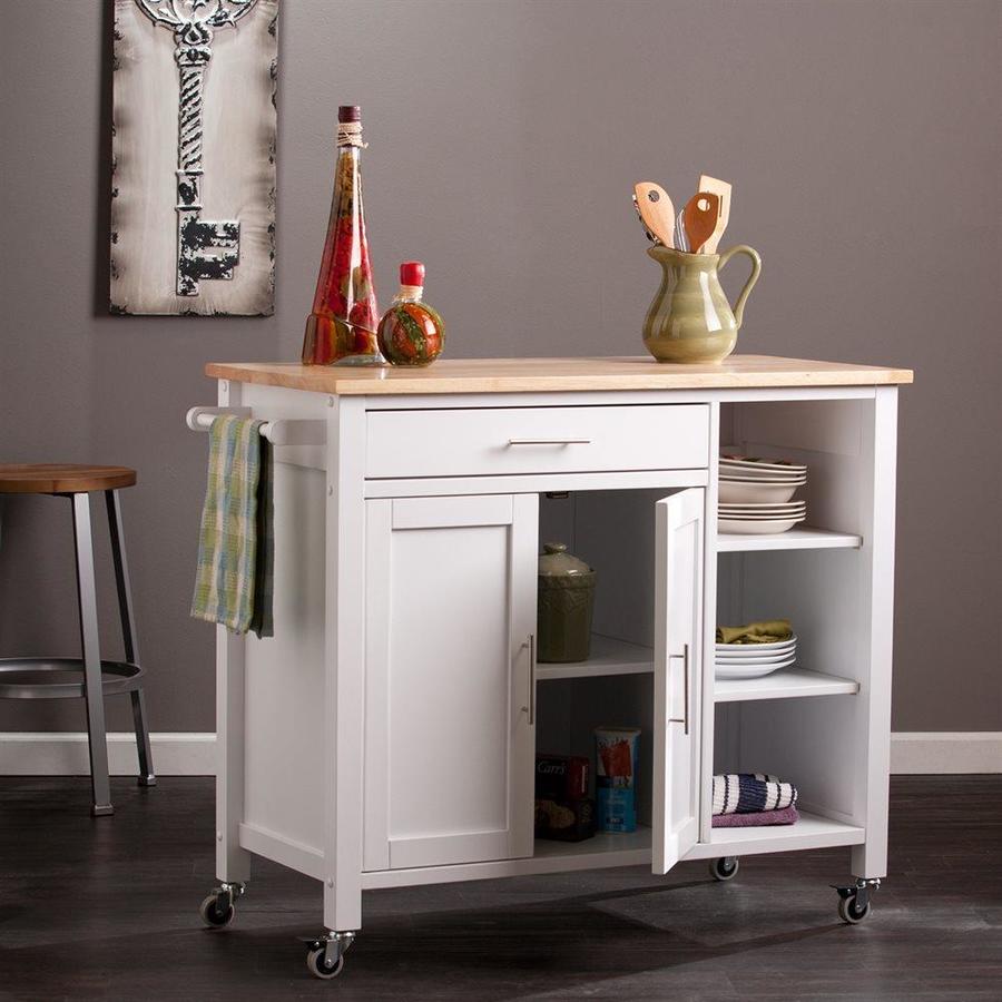 Boston Loft Furnishings White Craftsman Kitchen Island