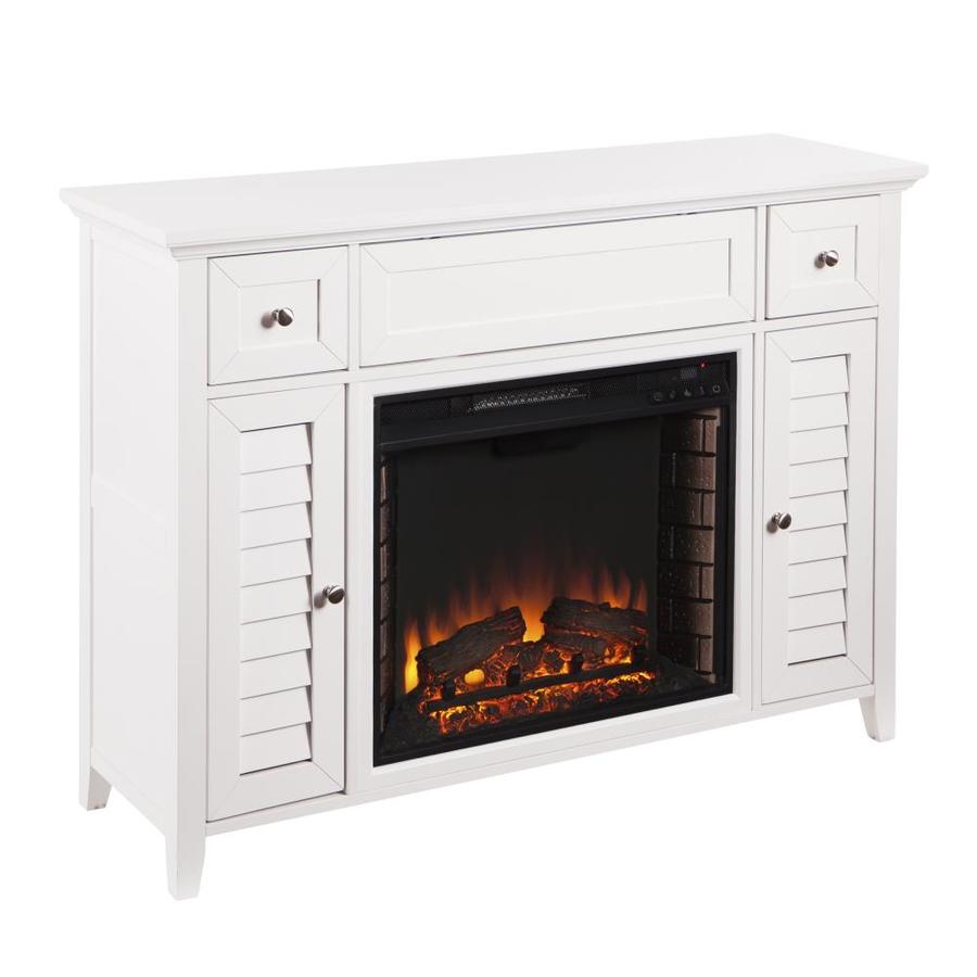 Boston Loft Furnishings 48 In W White Led Electric Fireplace At