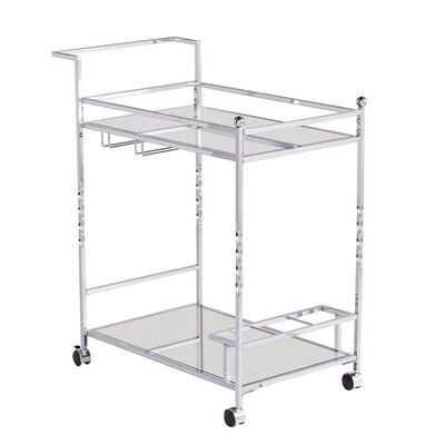 Boston Loft Furnishings Inga Metal Mirrored Bar Cart At Com Boston Loft Furnishings Inga Metal