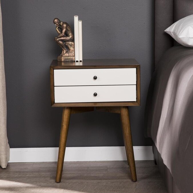 Boston Loft Furnishings Aida Bedside Table with Drawers in the ...