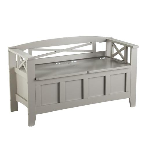 Boston Loft Furnishings Engra Casual Gray Storage Bench in the Indoor ...