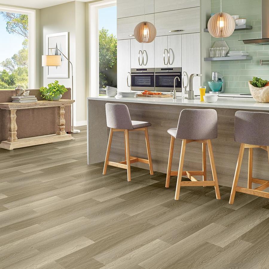 Bruce Assurity 5.9-in x 48-in Tan Luxury Vinyl Plank Flooring in the ...