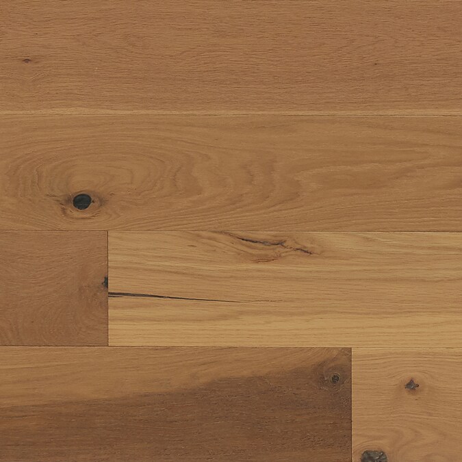 Bruce Nature Of Wood Premium 7 1 2 In Wide X Thick Oak Mellow Tan Wirebrushed Engineered Hardwood Flooring 31 29 Sq Ft The Department At Lowes Bruce Nature Of Wood Premium 7 1 2 In