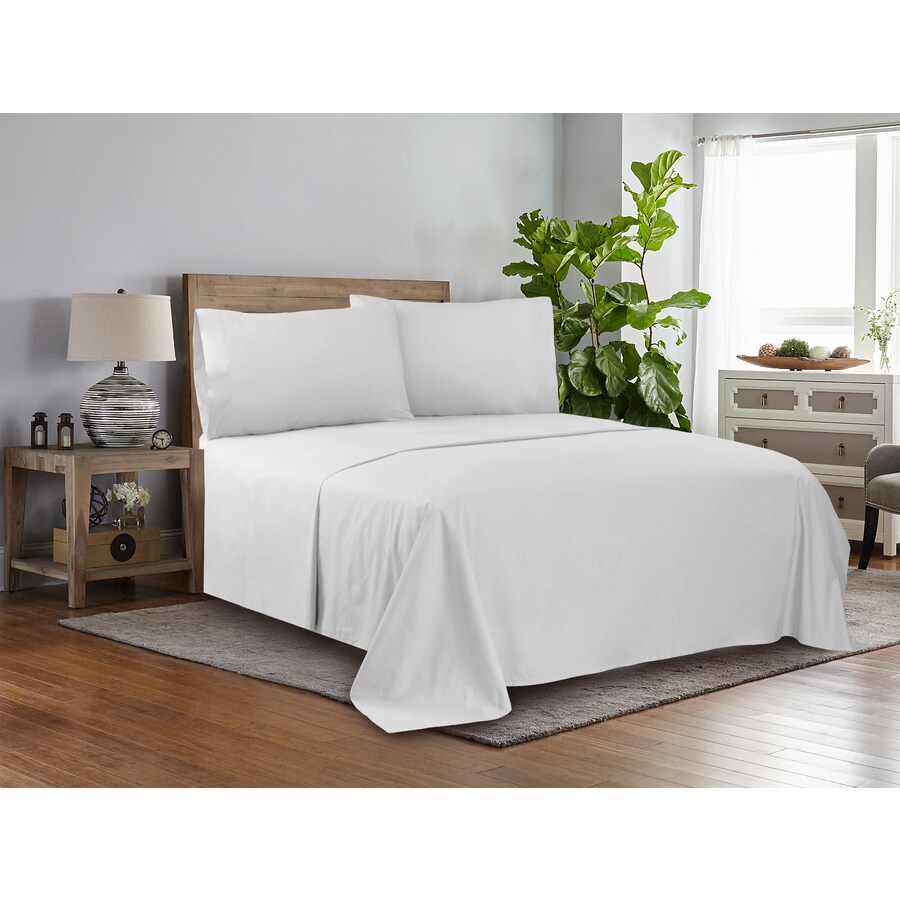 SLEEP ZONE SLEEP ZONE White Twin I/O MF-Sheet Set in the Bed Sheets