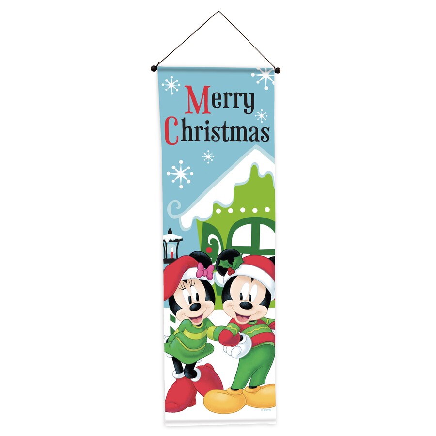 Disney 1.39-ft W x 4.25-ft H Christmas Banner in the Decorative Banners ...