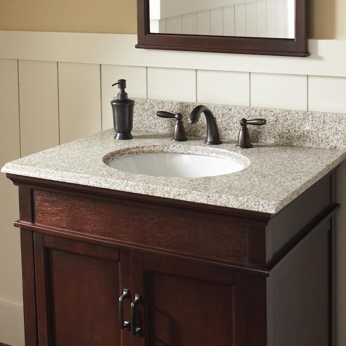 MarCraft Essential Collection 25-in Golden Hill Granite Single Sink ...
