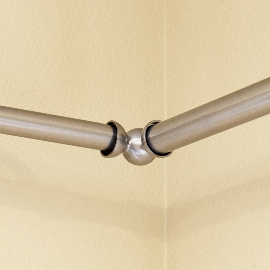 allen + roth Brushed Nickel Steel Single Curtain Rod Bracket in the