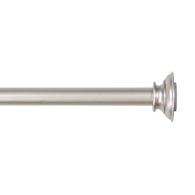 Style Selections Satin Nickel Steel, How To Put Up A Tension Curtain Rod