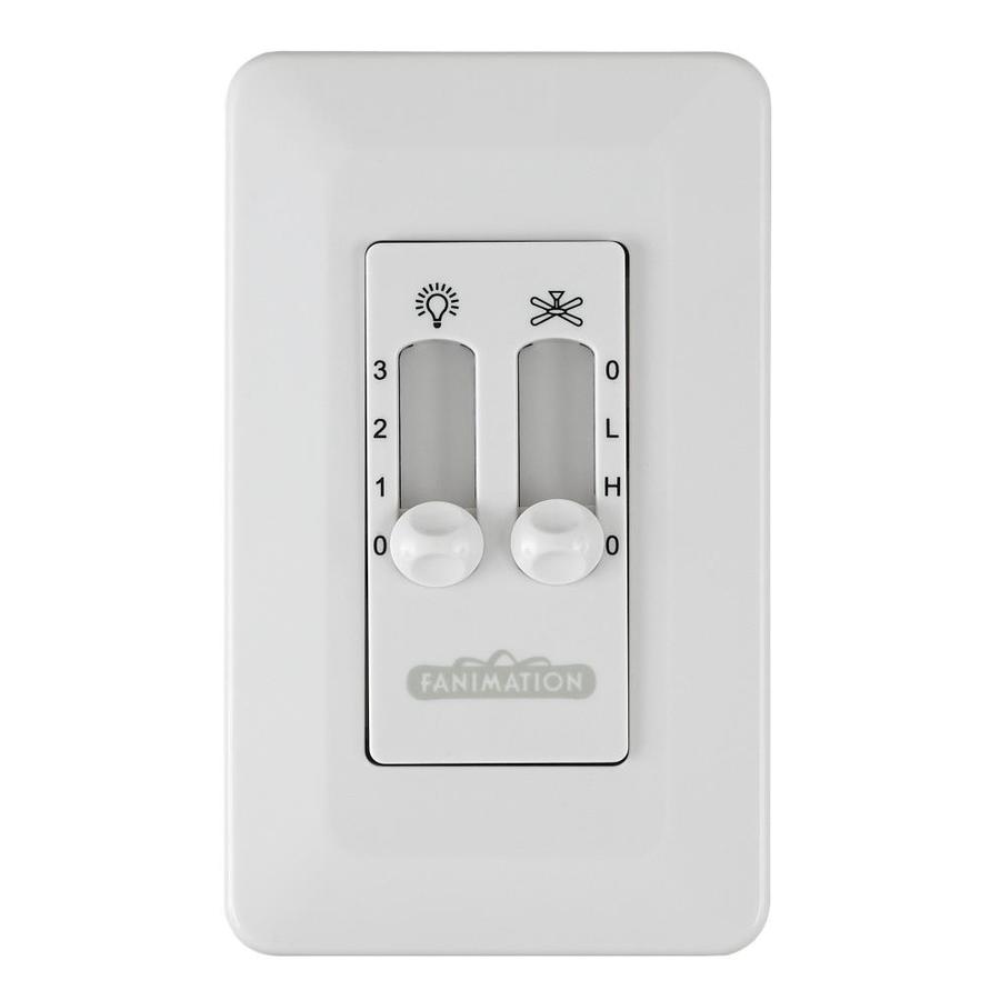 Fanimation 3 Speed White Wall Mount Ceiling Fan Remote