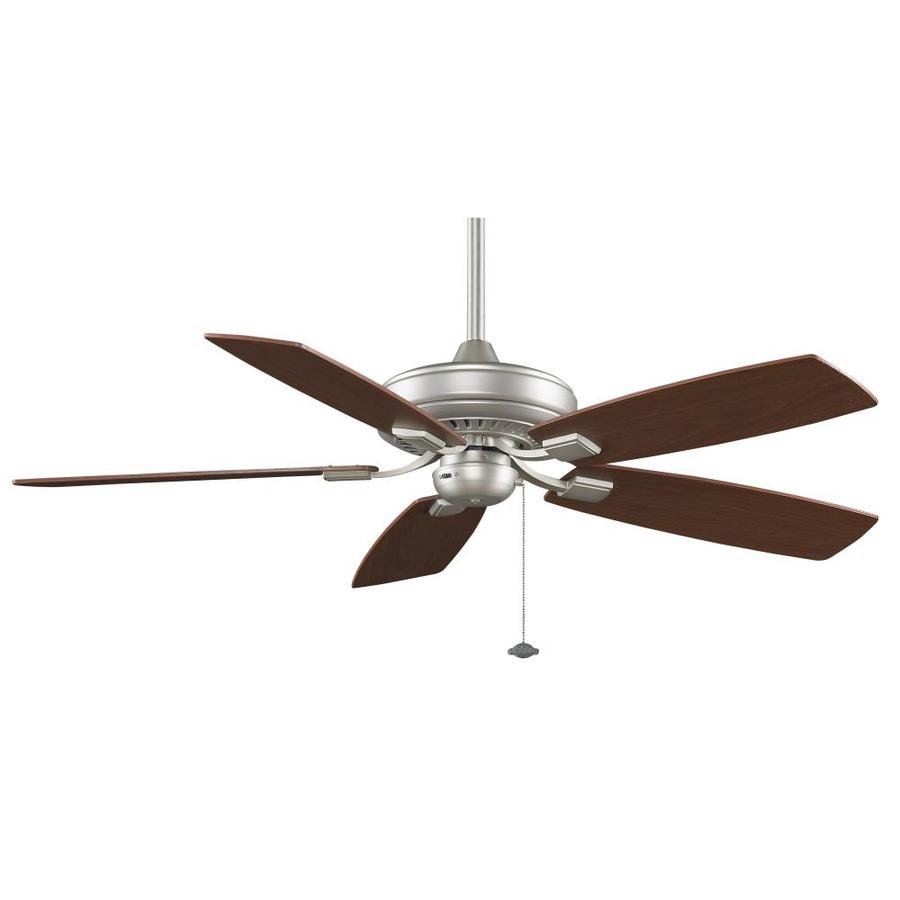 Fanimation Edgewood Decorative 52-in Satin Nickel Indoor Ceiling Fan (5 ...