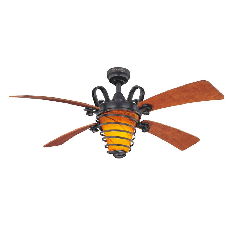 Harbor Breeze Quimby 52in Aged Bronze Downrod Mount Indoor Ceiling Fan