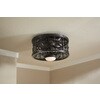 Shop Harbor Breeze Hive Series 18-in Aged Bronze Flush Mount ... - Harbor Breeze Hive Series 18-in Aged Bronze Flush Mount Indoor Ceiling Fan  with Light Kit and Remote (3-Blade)