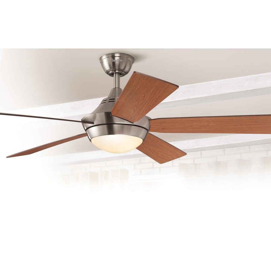 Harbor Breeze Platinum Portes 52in Brushed Nickel Indoor Ceiling Fan