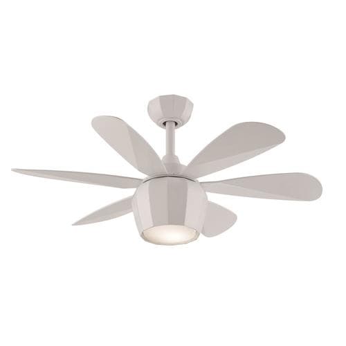 Fanimation Studio Collection Crease 36 In Matte White Halogen Indoor Commercial Residential Ceiling Fan With Light Kit Included And Remote Control