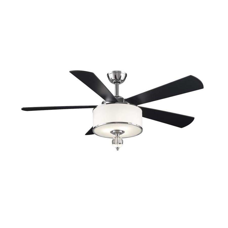 Victoria Harbor 52 In Polished Chrome Indoor Downrod Mount Ceiling Fan With Light Kit And Remote