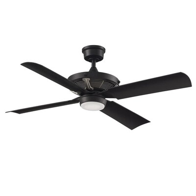 Fanimation Pickett 52 In Matte Black Led Indoor Outdoor Ceiling Matte Black Led Indoor Outdoor Ceiling