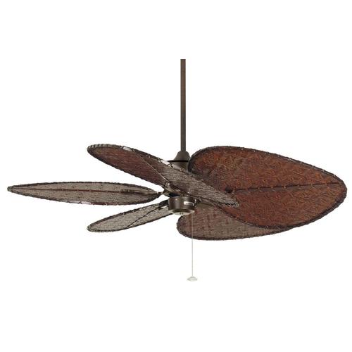 Fanimation Islander 52 In Brown Indoor Ceiling Fan 5 Blade At
