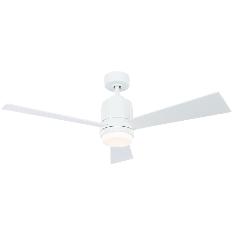 All Weather Pylon 48 In Matte White Led Indoor Outdoor Ceiling Fan With Light Kit And Remote 3 Blade