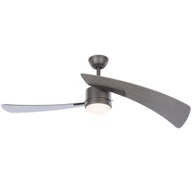 Gray Ceiling Fans At Lowes Fanimation Studio Collection Aire Duo 48 In Matte Greige Led Indoor Downrod Ceiling Fan With