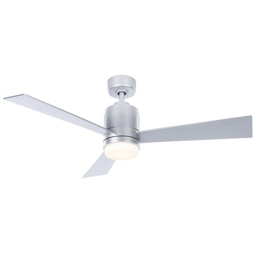 Fanimation Studio Collection All Weather Pylon 48 In Silver Led Indoor Outdoor Ceiling Fan With Light Kit And Remote 3 Blade At Lowes Com