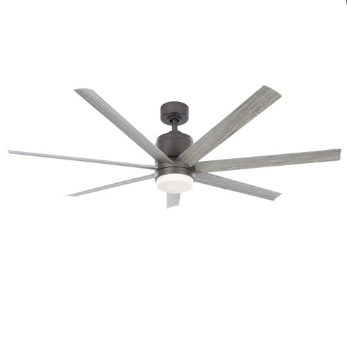 Fanimation Studio Collection Blitz 56 In Matte Gray Led Indoor Outdoor Ceiling Fan With Light Kit And Remote 7 Blade At Lowes Com