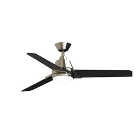 Ceiling Fans At Lowes Com Fanimation Studio Collection Pyramid 52 In Brushed Nickel Led Indoor Outdoor Ceiling Fan With