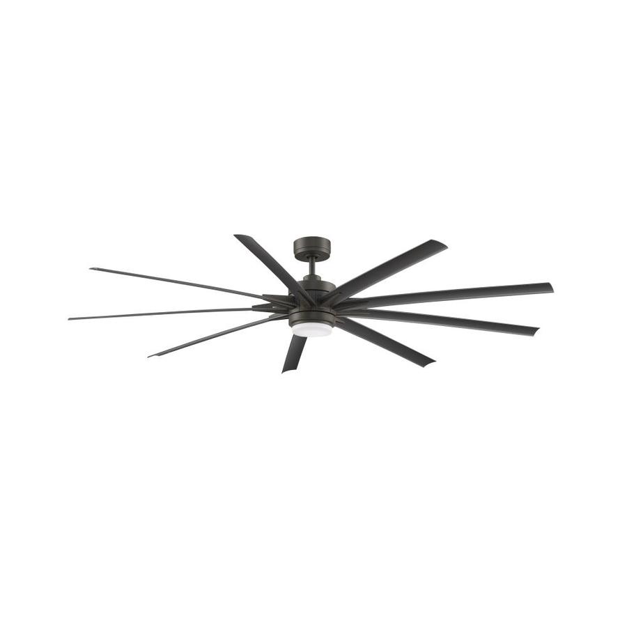 Fanimation Odyn 84 In Matte Greige Led Indoor Outdoor Downrod Fanimation Odyn 84 In Matte Greige Led Indoor Outdoor Downrod Ceiling Fan With Light Kit And Remote 9 Blade