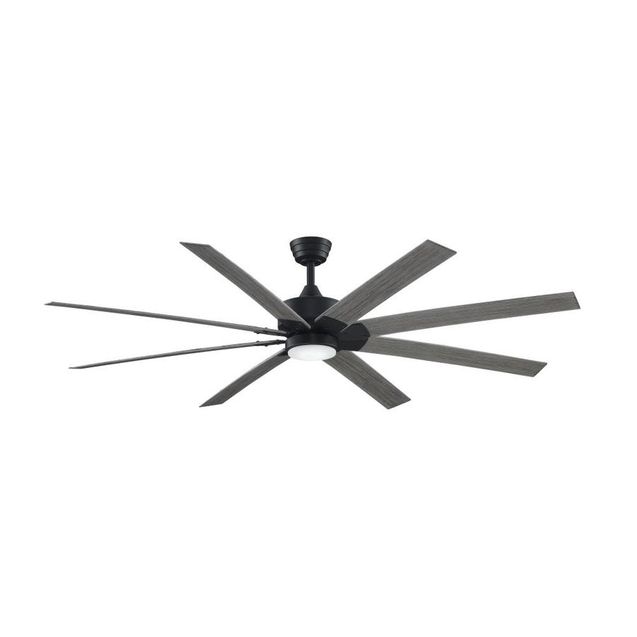Fanimation Levon Custom 72 In Black Led Indoor Outdoor Ceiling Fan