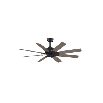 Fanimation Levon Custom 52 In Black Indoor Outdoor Ceiling Fan And Indoor Outdoor Ceiling Fan