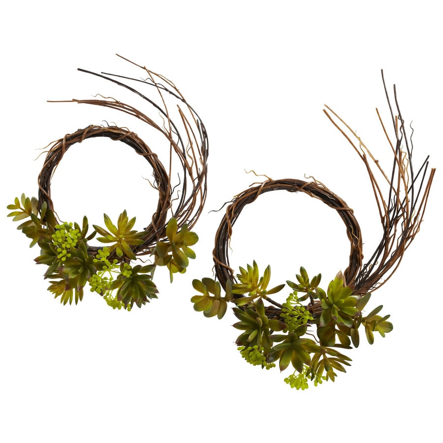 Nearly Natural 9-in Green Artificial Wreath