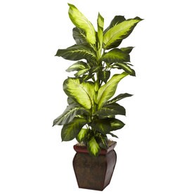 Artificial Plants At Lowes Nearly Natural 45 In Green Artificial Silk Plant