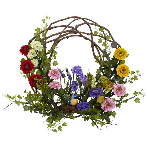 Nearly Natural 22in Assorted Artificial Wreath Wreaths in the