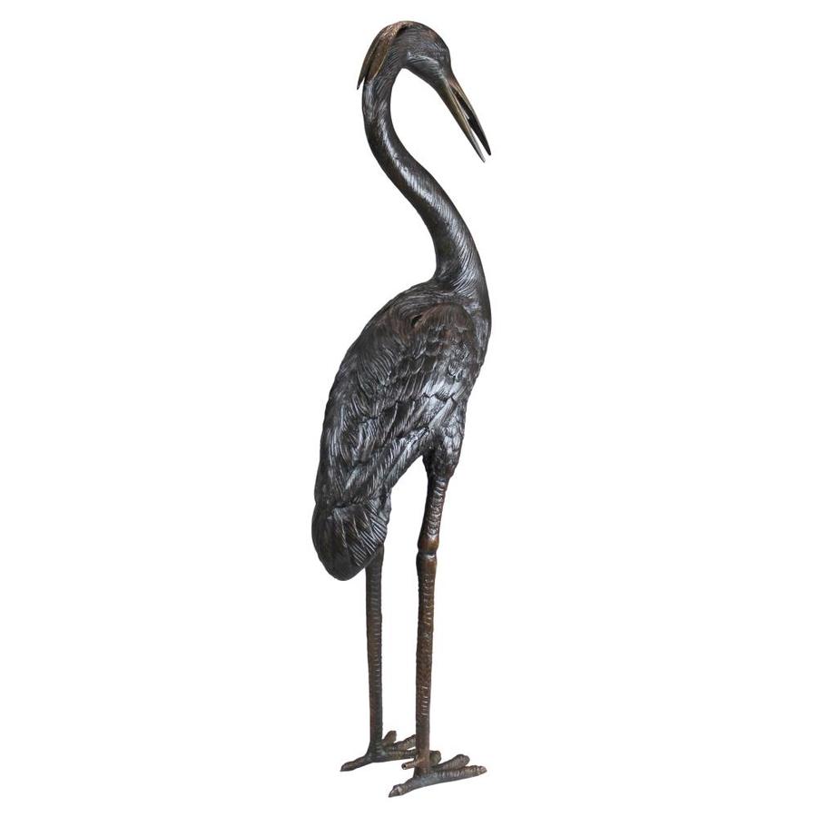 Design Toscano 36 5 In H X 8 W Bronze Heron Garden Statue H X 8 In W Bronze Heron Garden Statue