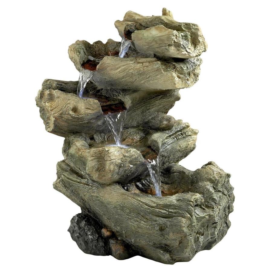 Design Toscano 21.5-in H Resin Rock Fountain Outdoor Fountain in the ...