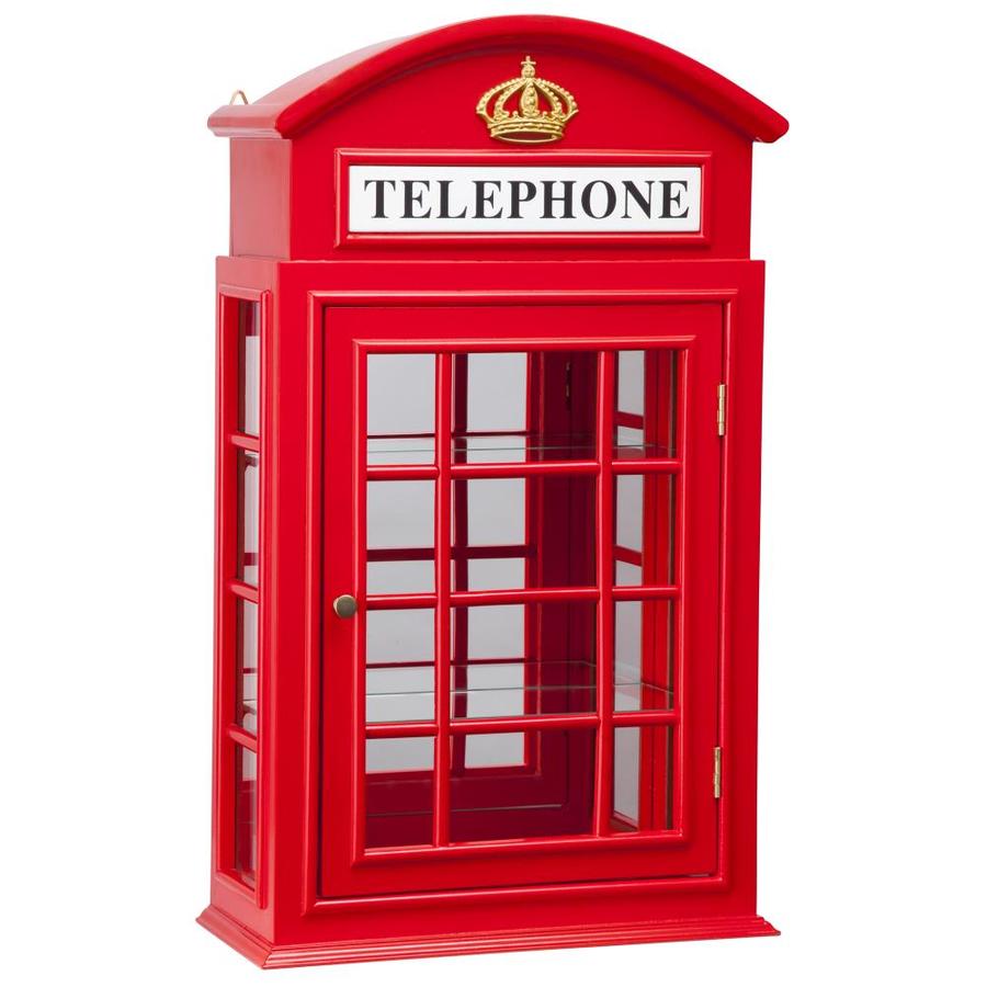 Design Toscano 26 In H X 15 5 In W Telephone Booth Curio Cabinet