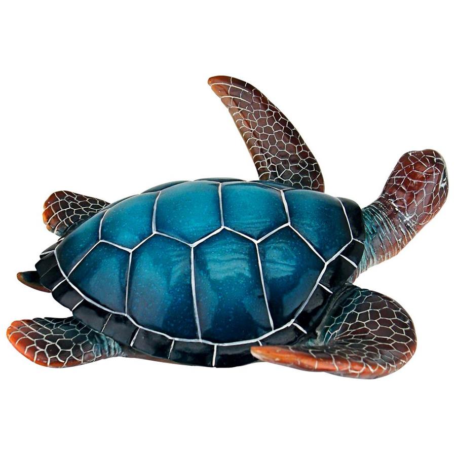 Design Toscano 4-in H x 12-in W Turtle Garden Statue in the Garden ...