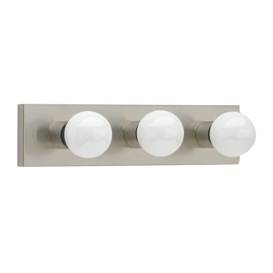 Whitfield Lighting Vanessa 3 Light Nickel Industrial Vanity Light At Lowes Com