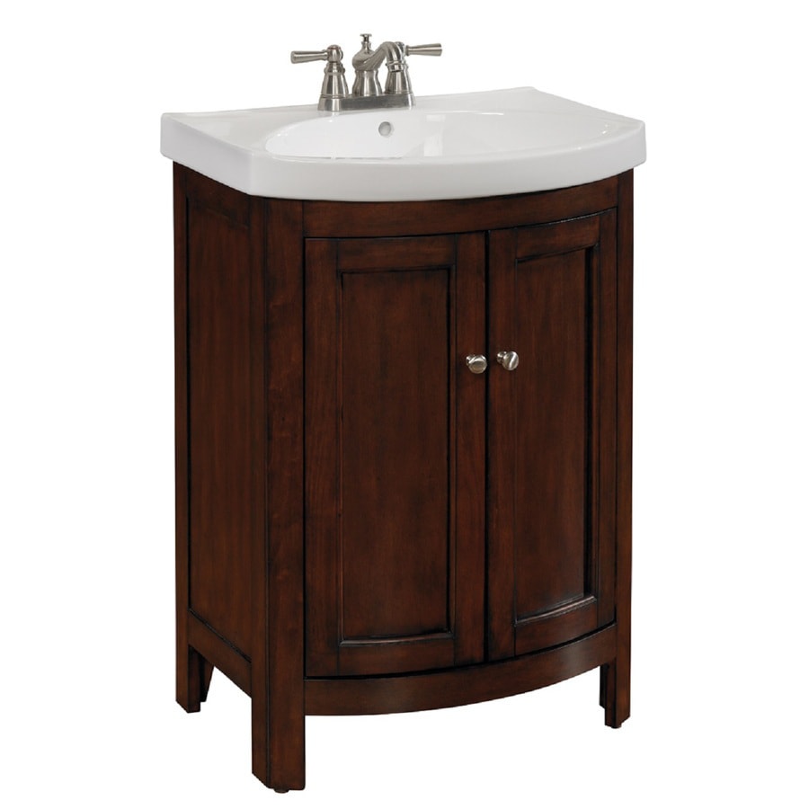 Shop allen + roth Moravia Sable Integrated Single Sink Bathroom ...