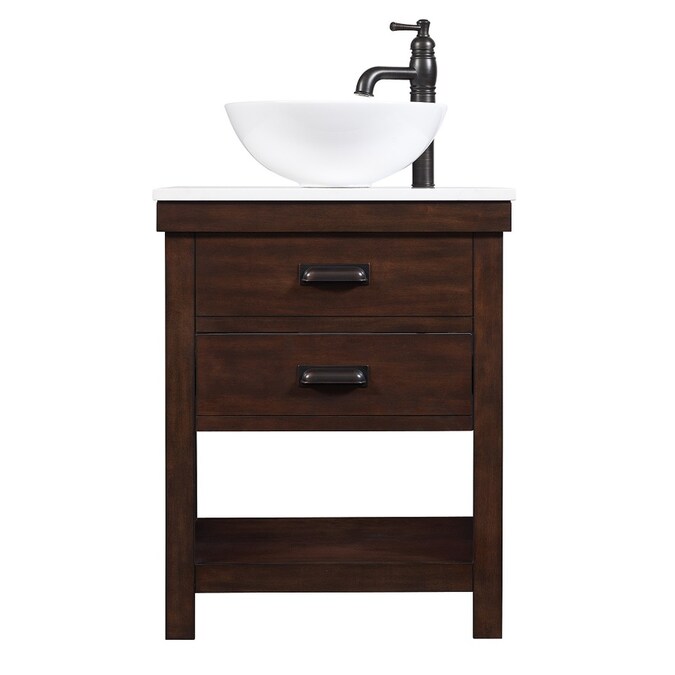 Style Selections Cromlee 24in Bark Single Sink Bathroom